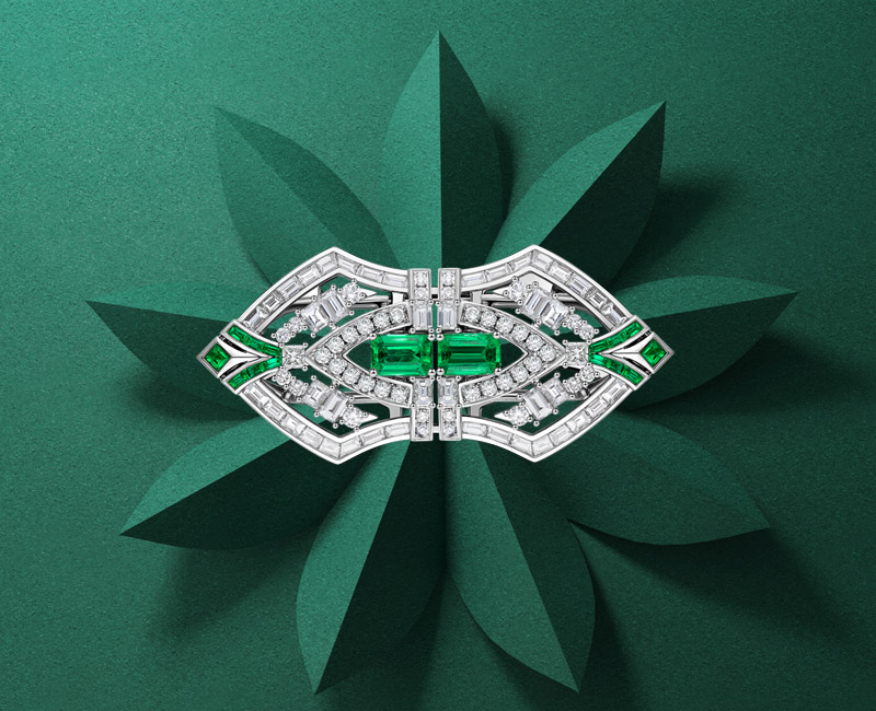 Collection Jardins fantastiques : fabrication de bijoux sur-mesure et collections propres en haute joaillerie.