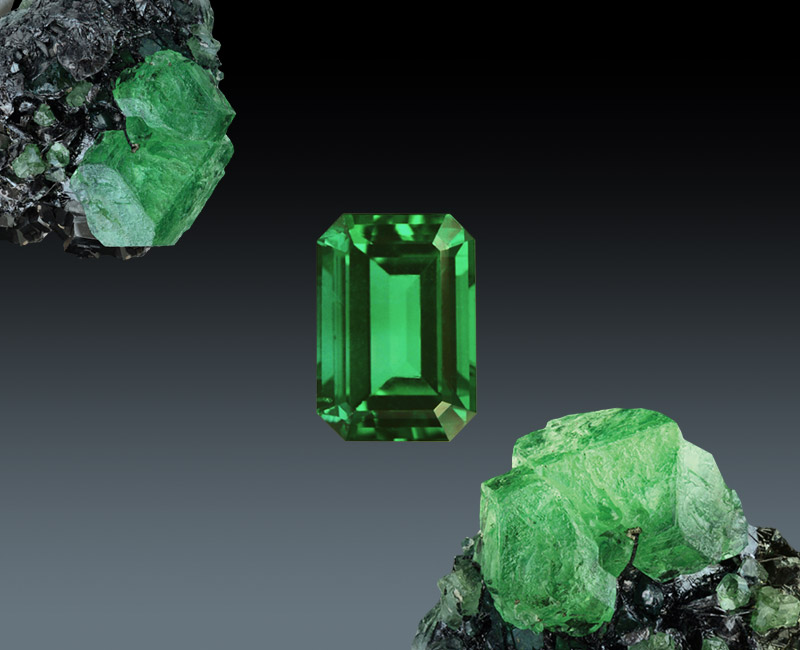 Sourcing et fabrication de bijoux en tourmaline verte de haute qualité.